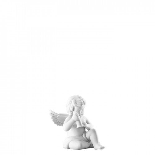 Angel with bell small White-mat