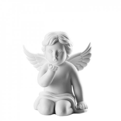 Angel kissing hand middle White-mat