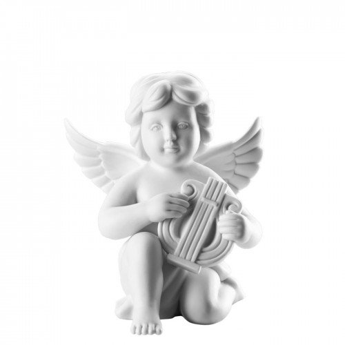 Angel with lyre middle White-mat