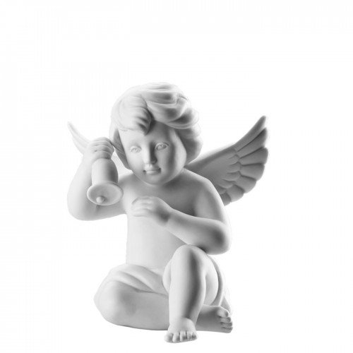 Angel with bell middle White-mat
