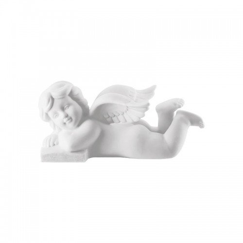 Angel lying w. book middle White-mat