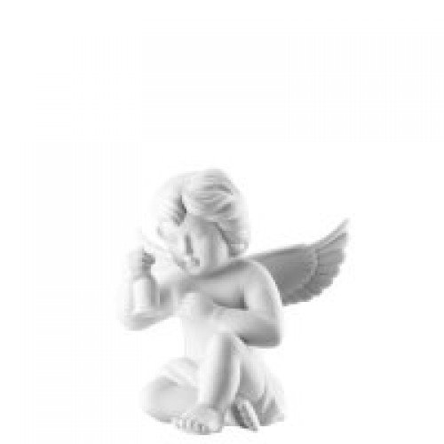 Angel with bell big White-mat