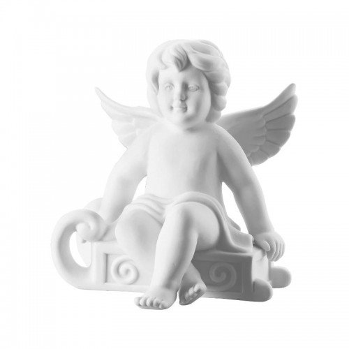Angel with sleigh big White-mat